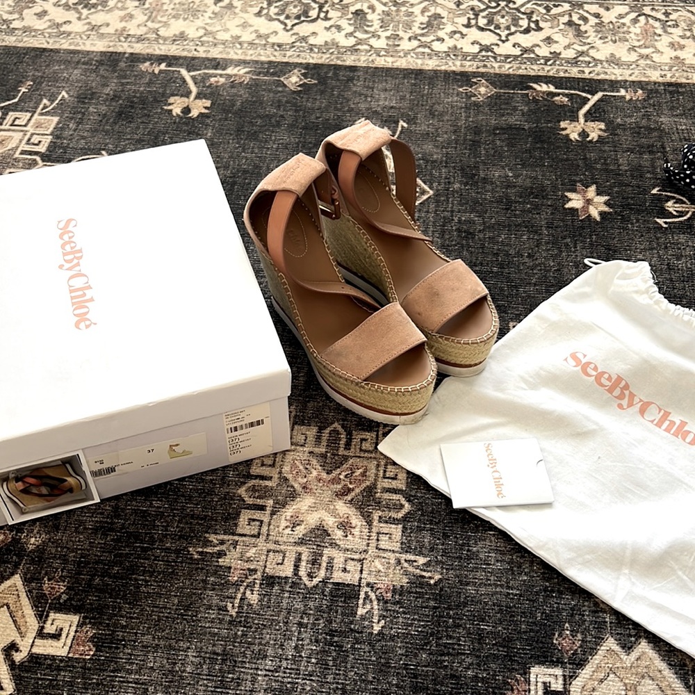 See by Chloe Leather Wedges